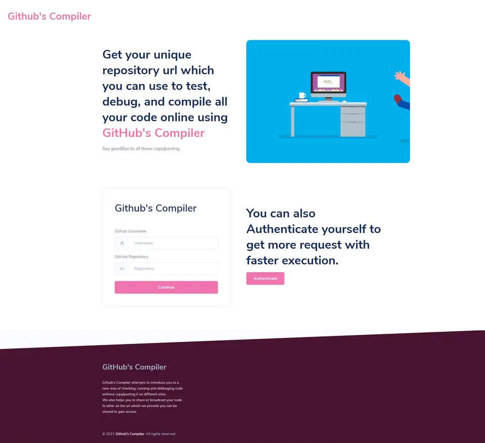 GitHub’s Compiler: screenshot