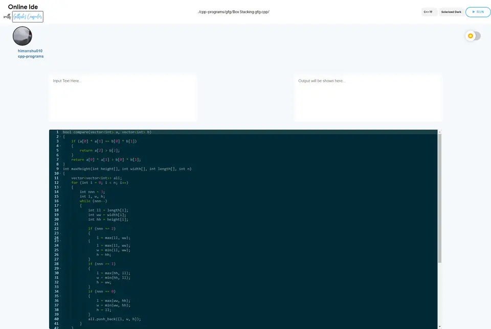 GitHub’s Compiler: screen 2