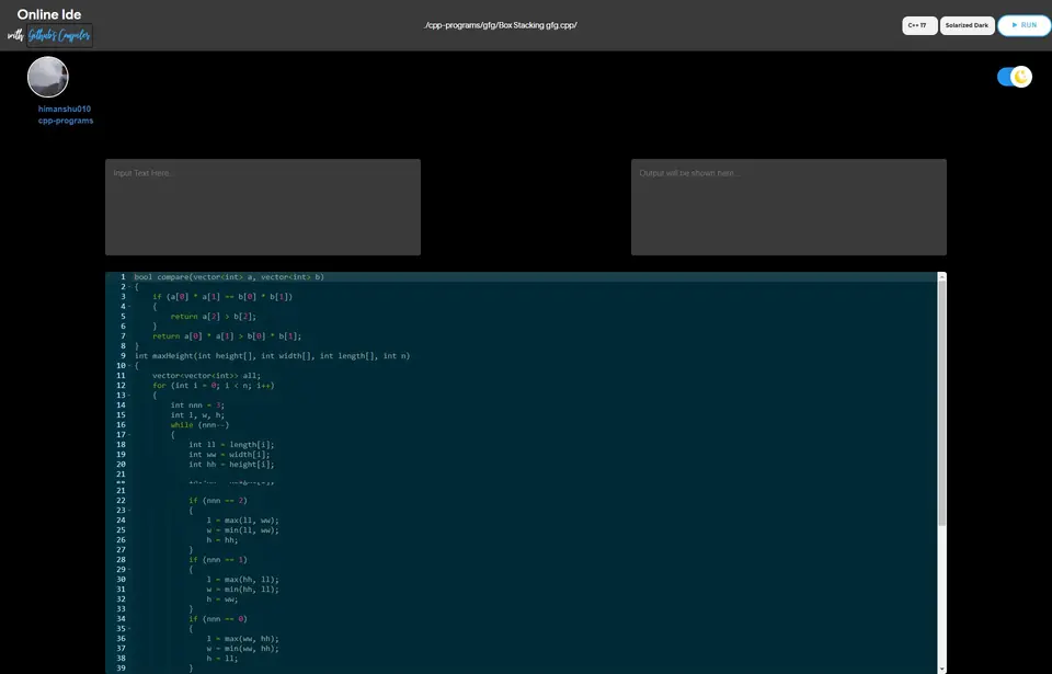 GitHub’s Compiler: screen 4