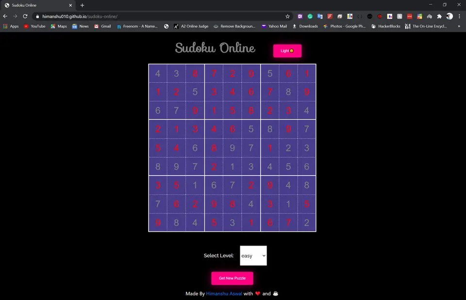 Sudoku Online: screen 3